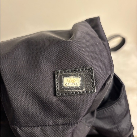 Chanel Black Nylon Tote Bag Travel Line Logo Shoulder Purse Vintage Authentic - Picture 12 of 12